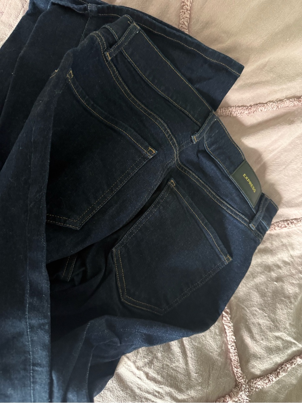Express Dark Indigo Flare Jeans
